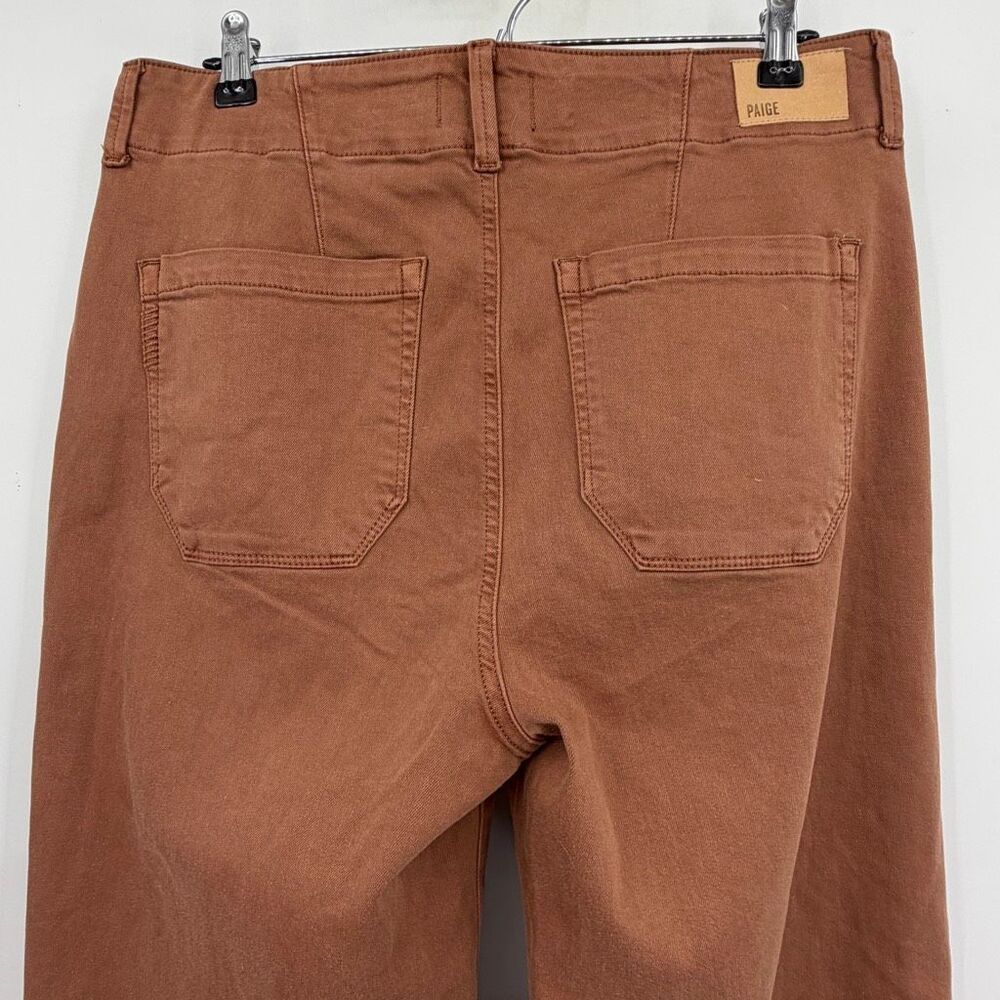 PAIGE Brooklyn 31 Wide Leg Pants Brown High Rise NWT Size 30 - Picture 5 of 12